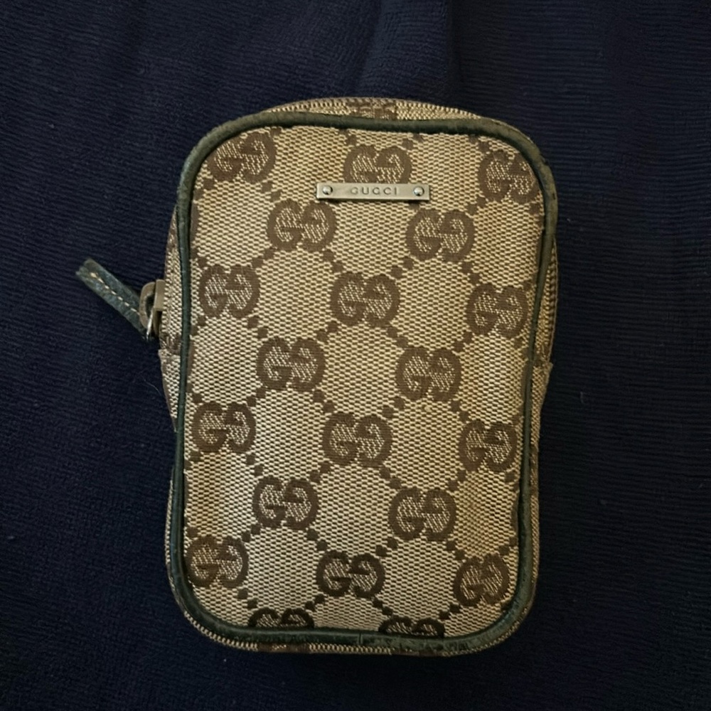 Vintage Gucci Monogram Cigarette Makeup Bag